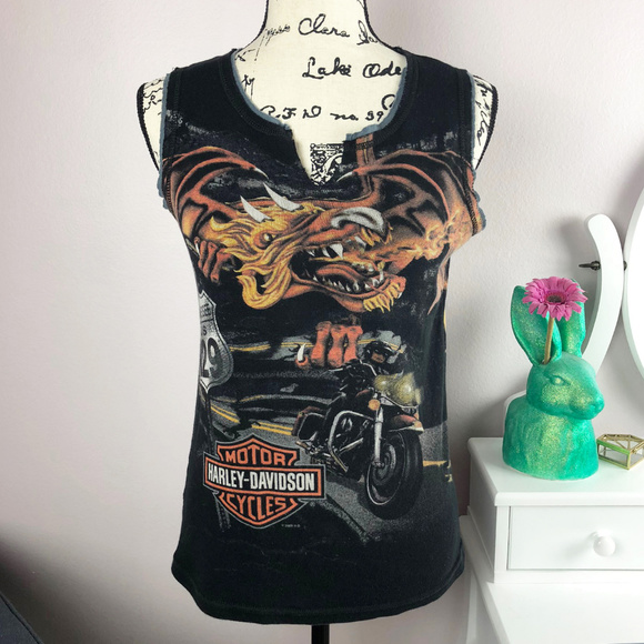 Harley-Davidson Tops - Harley Davidson Smoky Mountian Allover Print Tank